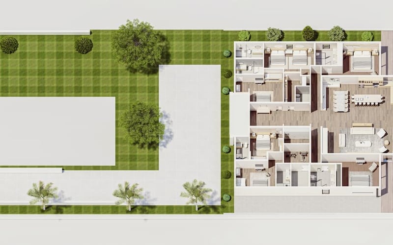 Floor plan of the villa