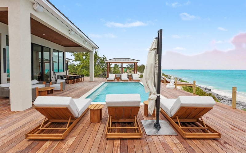 Pool deck from above